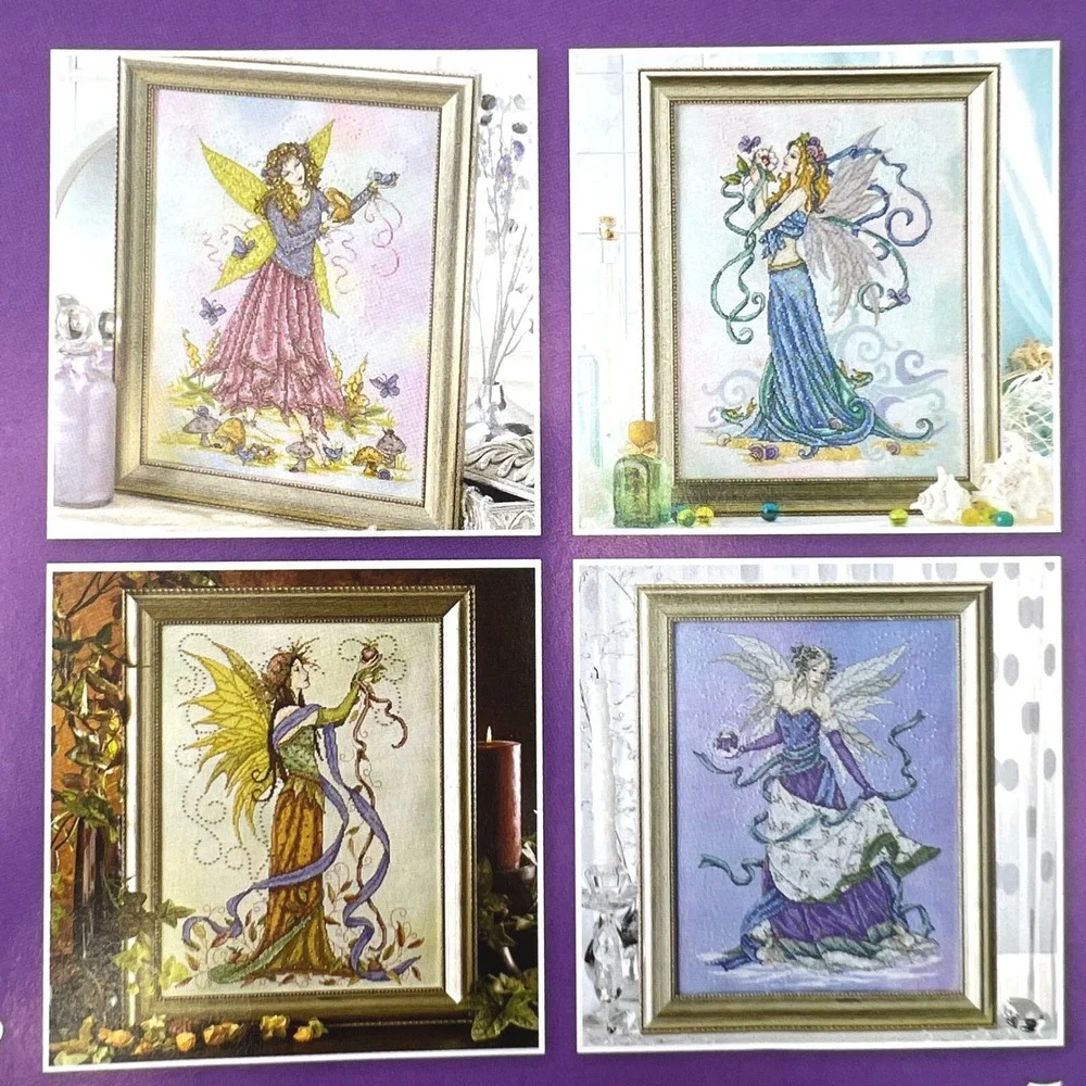 Joan Elliott Cross Stitch Collection Magazine 44 Designs Fairies Medieval RARE
